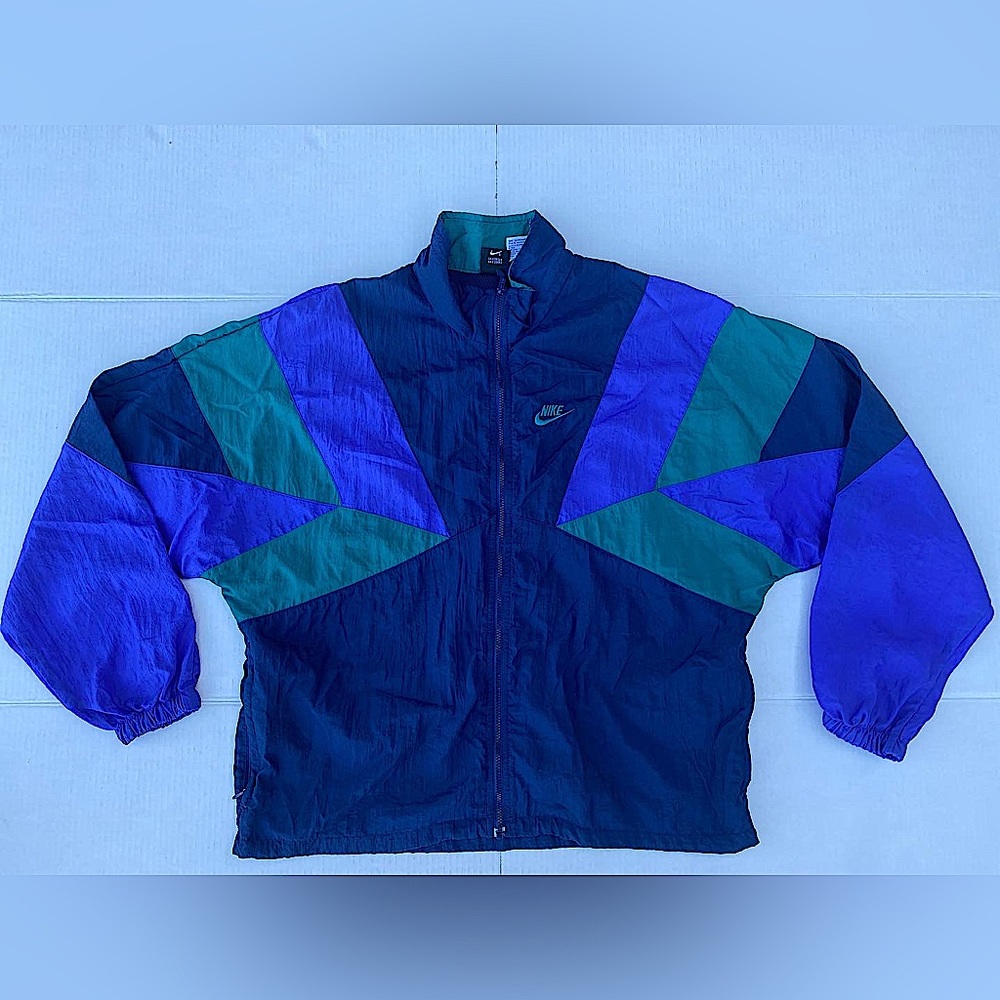 1980s Nike Color Blocked Windbreaker Size Medium